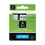 Dymo Cinta D1 12mm x 7m Blanco sobre negro